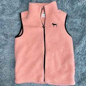 Vs pink Sherpa vest